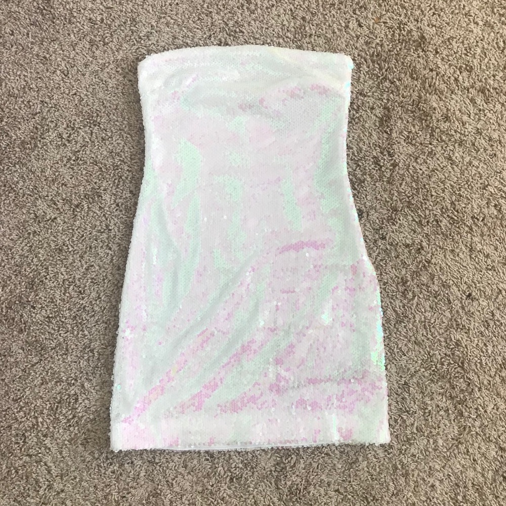 Strapless Sequin Dress
